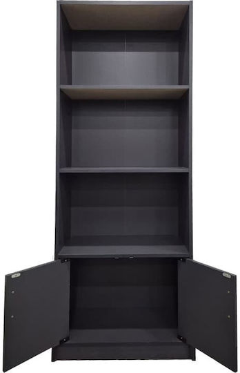 Βιβλιοθήκη Tekaro Ανθρακί Απόχρωση 60x29x166εκ.