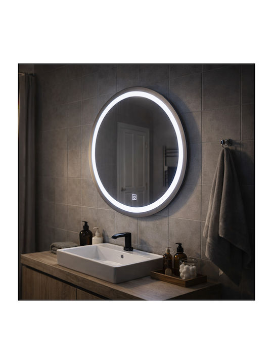 Alista Home Кръгло Банско Огледало LED Touch 60x60см