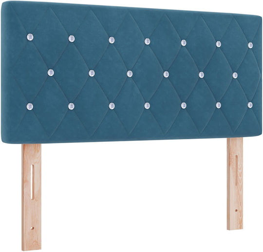 vidaXL Fabric Bed Headboard Dark Blue 100x88cm