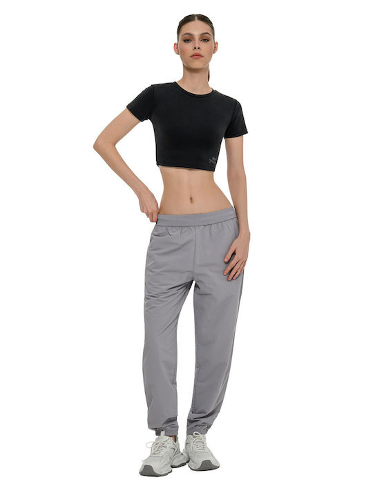 Women's Crop Top Short Sleeve Black