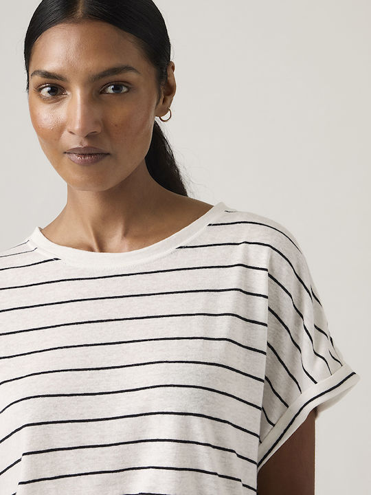 Women's Striped Off-White T-shirt