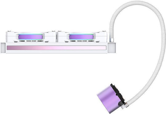 ID-Cooling Pinkflow 240 Охлаждане AIO CPU с 2 Вентилатора 120mm и ARGB Осветление Бяла