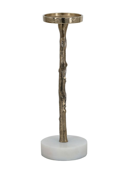 Artekko Metal Candle Holder in Gold Color 10x30.5x10 cm