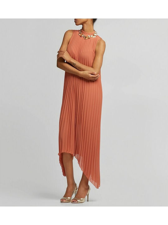 Summer Midi Dress for Wedding - Christening Terracotta