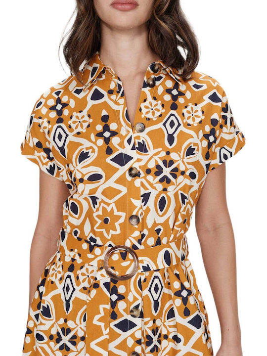 Summer Midi Shirt Dress Taupe