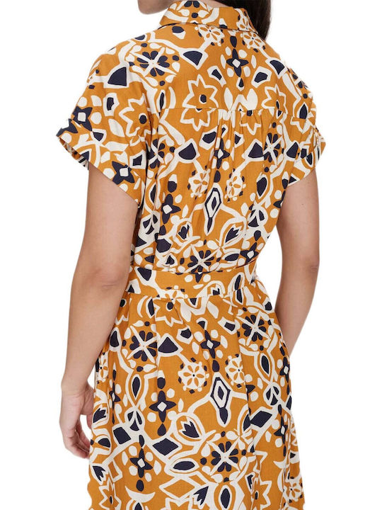 Summer Midi Shirt Dress Taupe