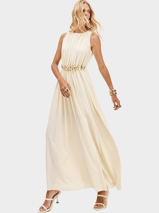 Maxi Dress for Wedding Christening Ecru