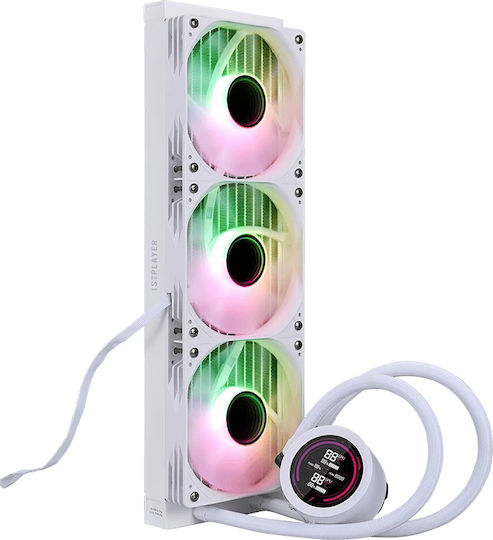 1STPLAYER Thunderstorm TS4 360 AIO Водно Охлаждане За CPU С 3 Вентилатора 120mm И ARGB Осветление Бял