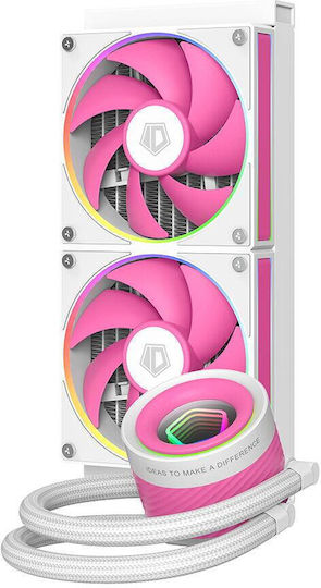 ID-Cooling FX240 Infinity Sisteme De Răcire Cu Apă AIO CPU Cu 2 Ventilatoare 120mm Și Led ARGB Roz