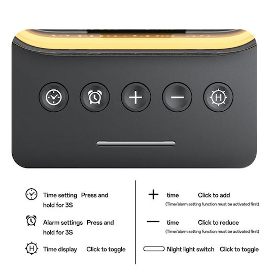 Yesido Încărcător Wireless (Qi Pad) 15W Negru