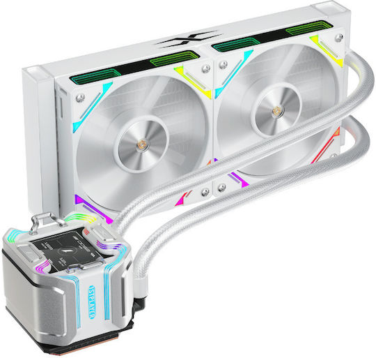 1STPLAYER X-Starship 360 Υδρόψυξη AIO CPU με 3 Ανεμιστήρες 120mm και ARGB Φωτισμό Λευκή