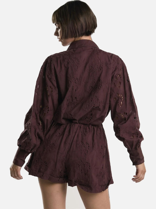 Glamorous Women's Shirt Burgundy