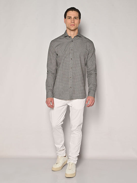 Pantaloni Chino Elastic Slim Alb