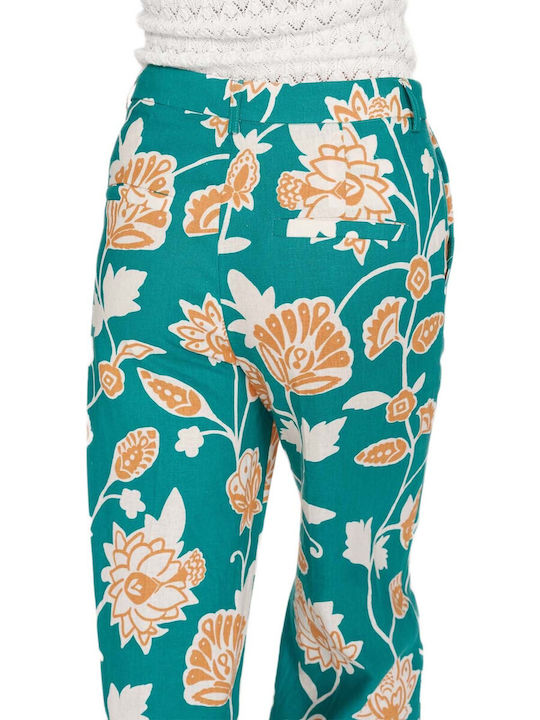 Damen Leinenhose Grün