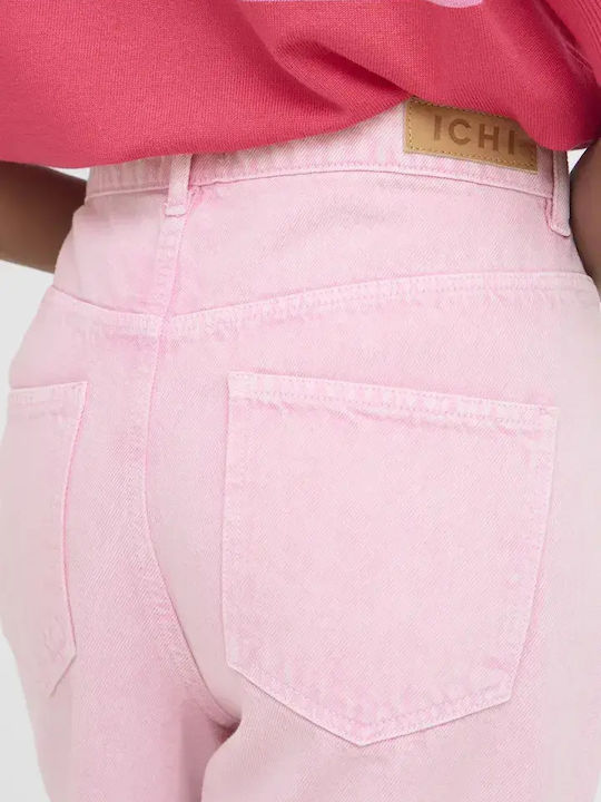 Women's Fabric Trousers in Loose Fit Cameo Pink