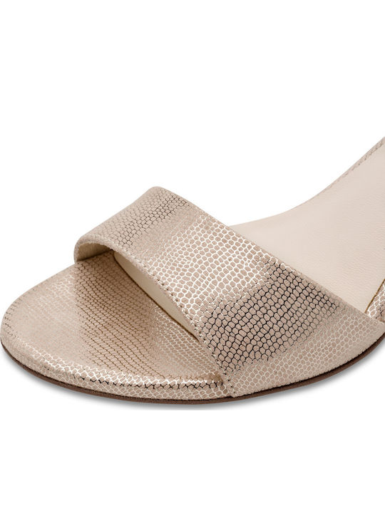 Fabric Sandals Gold