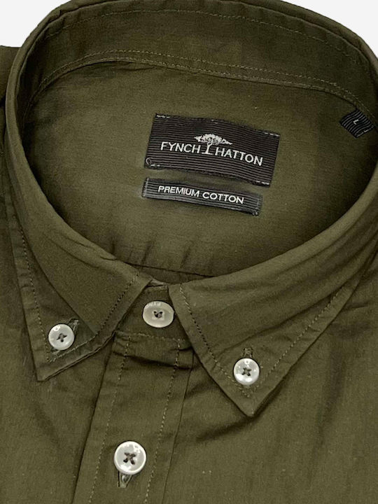 Дълъг Ръкав Риза в Стандартна Кройка Dark Khaki