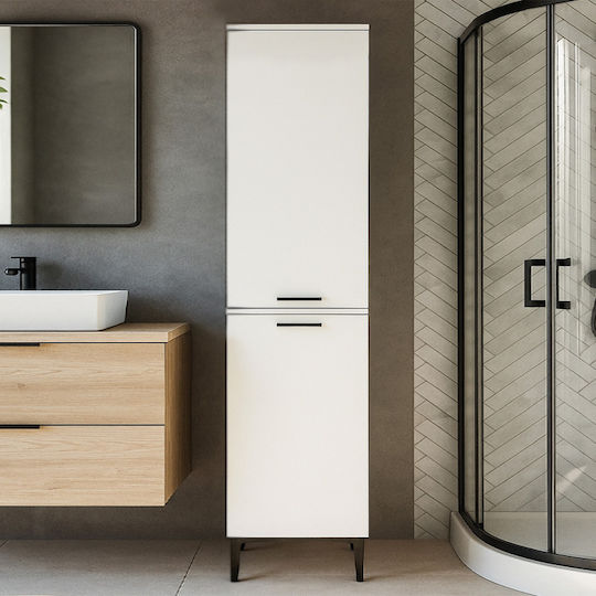 Megapap GP042-0389 1 Badezimmer-Säule Boden M45xB40xH180cm Weiß