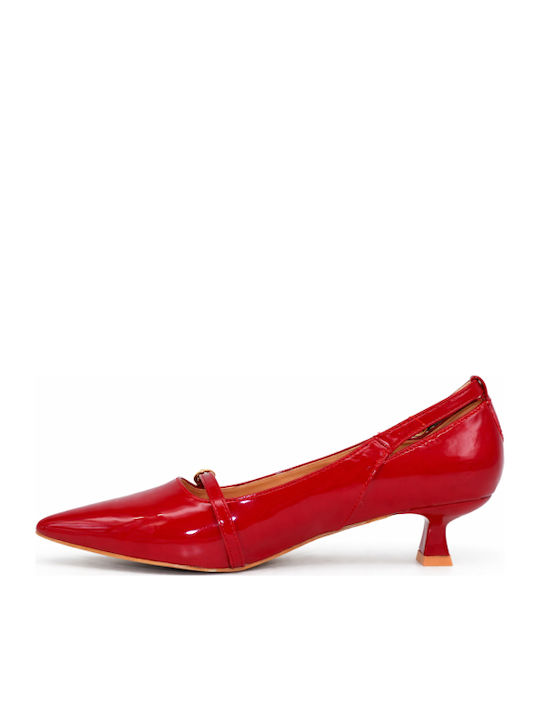 Heels with Thin Low Heel Burgundy SE-EL-827-26HH-MPORN