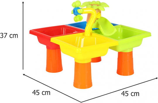 ikonka Sandbox Playground Toy with Multicolour Slide for Ages 3+