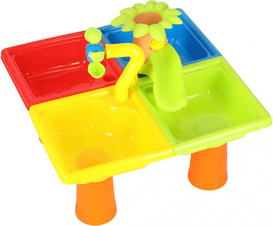 ikonka Sandbox Playground Toy with Multicolour Slide for Ages 3+
