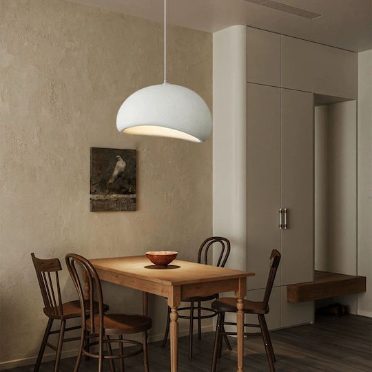 Home Lighting Pendant Κρεμαστό Φωτιστικό Λευκό με Ντουί E27 40x40εκ.