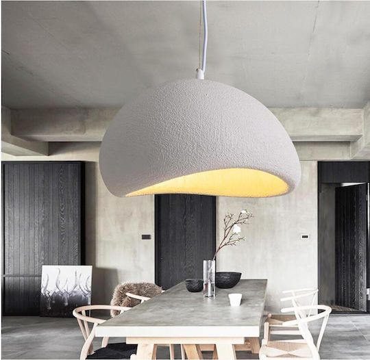 Home Lighting Pendant Κρεμαστό Φωτιστικό Λευκό με Ντουί E27 40x40εκ.