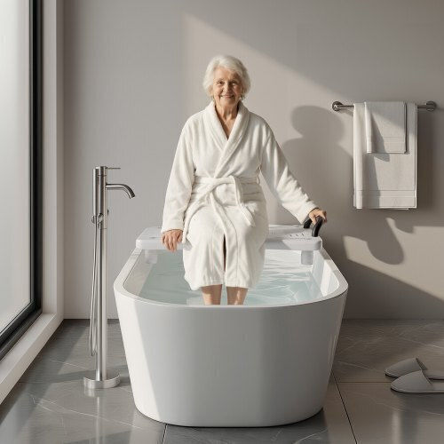 Vevor Bathroom Seat with Backrest 72x34.5x16cm KJSYGZYTSLBK6PX82001V0