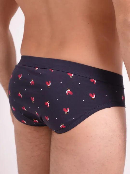 Adamo Men's Slip Blue Printed
