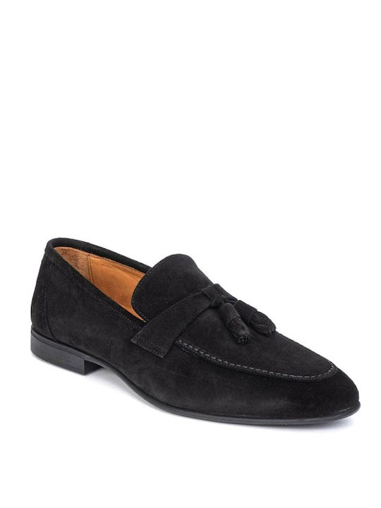 Perlamoda Men's Black Moccasins