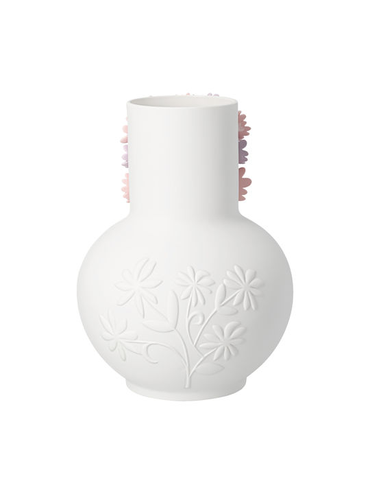 Raeder Decorative Porcelain Vase Flowers White H19.5cm