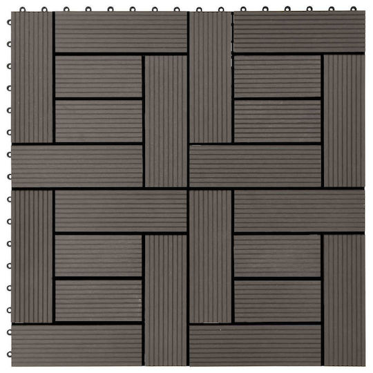 vidaXL Material for Garden Flooring from WPC 30x30cm 11 Pieces