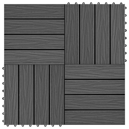 vidaXL Tile for Garden Flooring from WPC 3x3cm 11 Pieces
