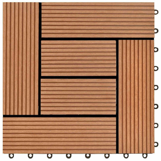 vidaXL Material for Garden Flooring from WPC 30x30cm 11 Pieces