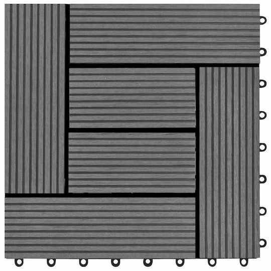 vidaXL Material for Garden Flooring from WPC 30x30cm 11 Pieces
