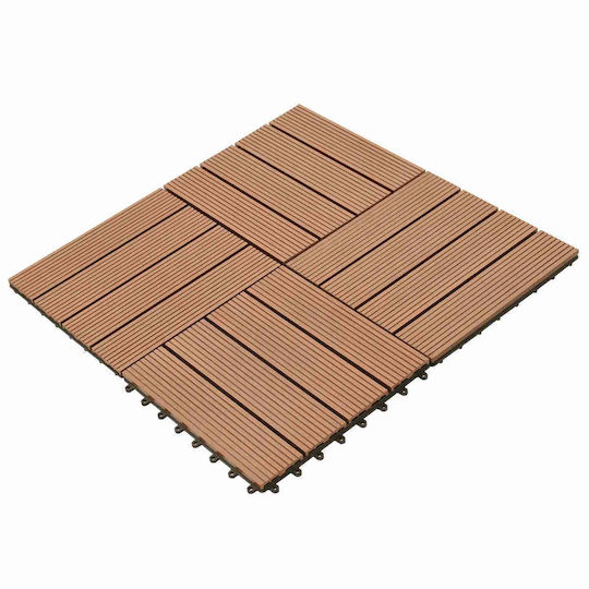 vidaXL Material for Garden Flooring from WPC 30x30cm 11 Pieces