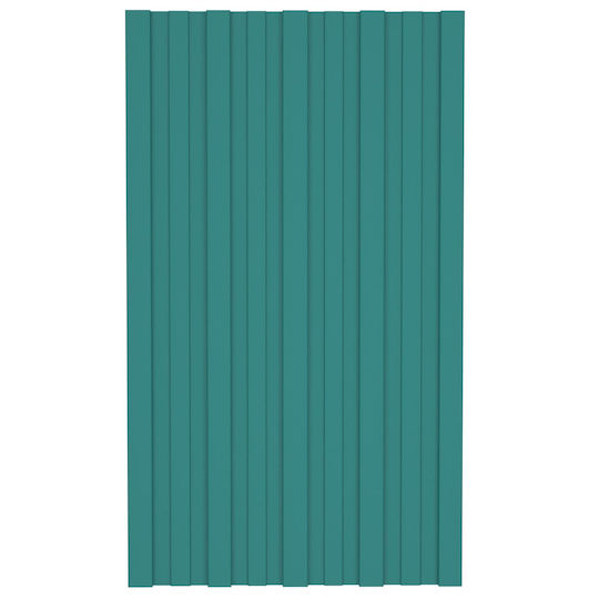 vidaXL Material De Construcție Pentru Garduri De Grădină Din Oțel 80x45x45cm 12 Bucăți Verzi