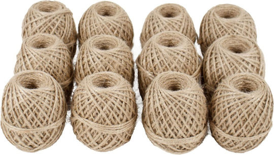 Jute Twine 100 Gram Skein Set 12 Pieces 872