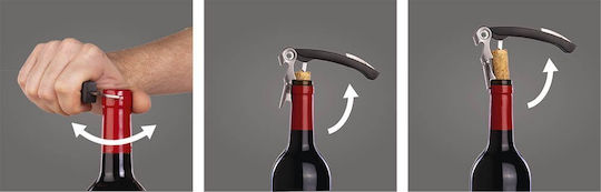 Анохтир Vacu Vin Double Hinged Черно