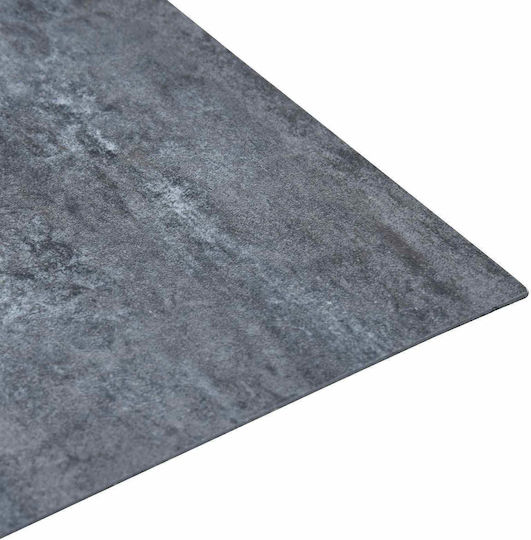 vidaXL Set Plastic Floor PVC with 55 Tiles 1.5mm M30.5xP30.5cm Gray