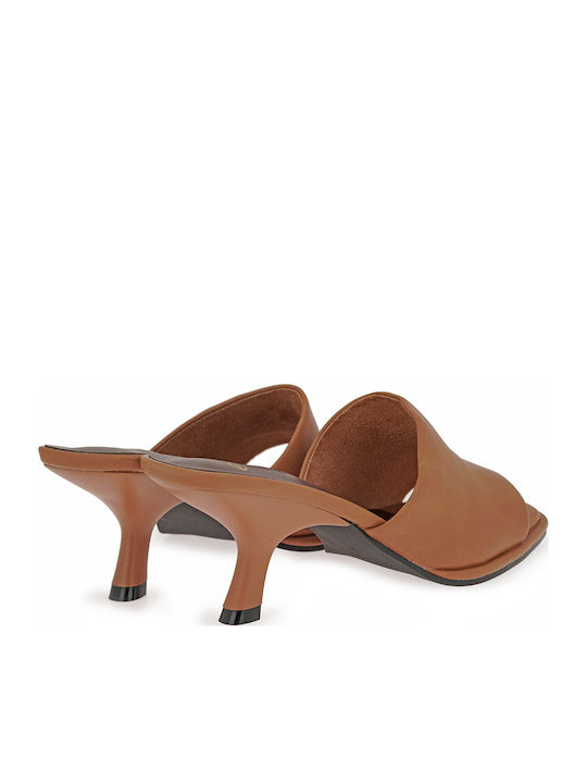Pantofi Mules Dama Flat Maro