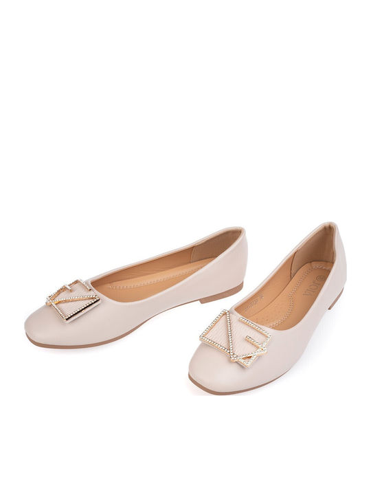 Women's Ballerina Shoes Beige