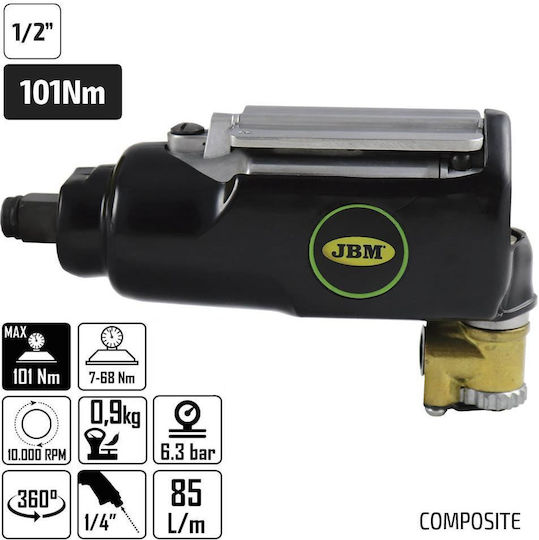 JBM 51222 Αερόκλειδο 1/2" με Μέγιστη Ροπή 10.3kgm