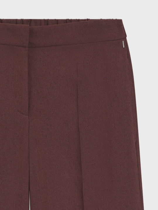 Damen Bermudas Leinen Braune