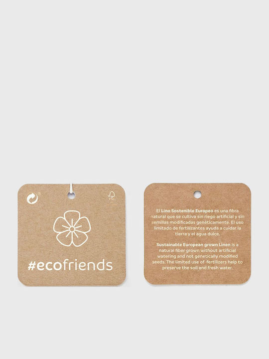 Ecofriends Mädchenkleid Kurzärmelig Leinen Set aus 2 mit Slip & Zubehör Rosa