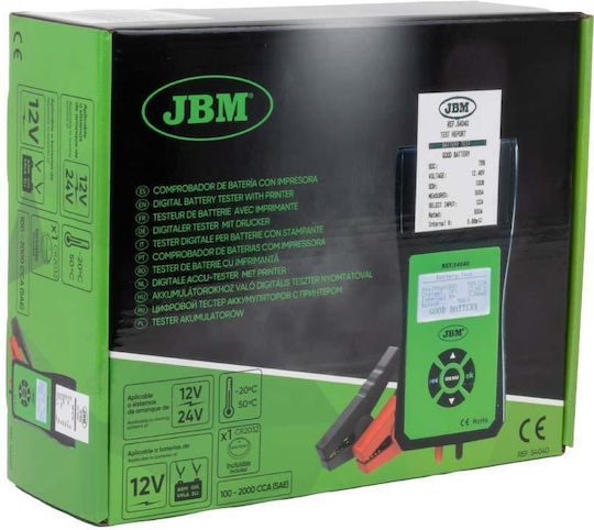 JBM 54040 Ψηφιακό Battery Tester με Κροκοδειλάκια
