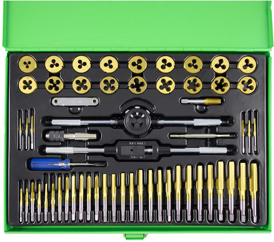 JBM 50792 Gewindebohrer & Schneideisen Set 8x1.25mm 56Stück