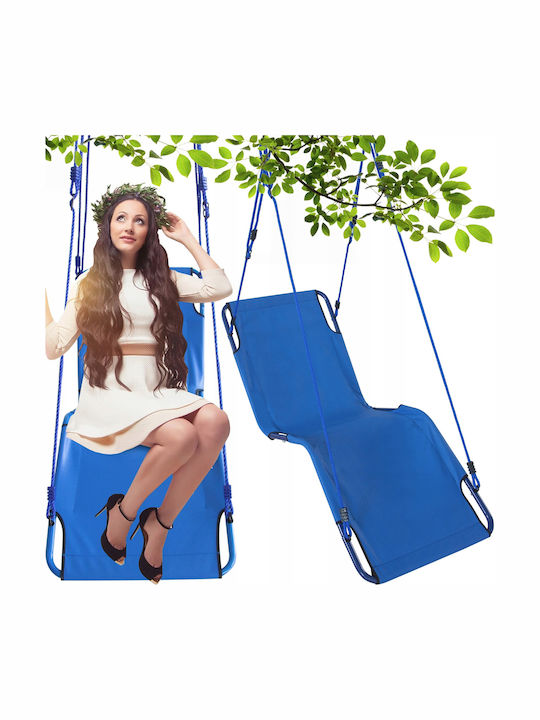 Leagăn Fotoliu cu Suport și Pernă din Material Textil Gri Rezistent până la 150kg 170x56.5x190cm