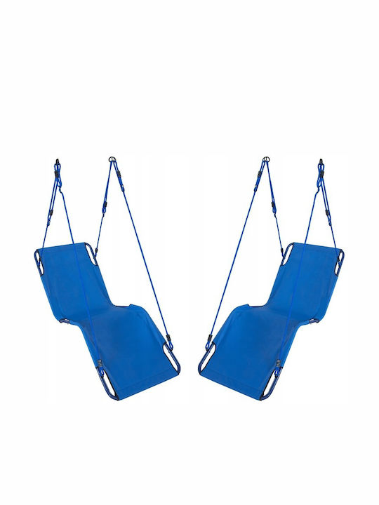 Leagăn Fotoliu cu Suport și Pernă din Material Textil Gri Rezistent până la 150kg 170x56.5x190cm