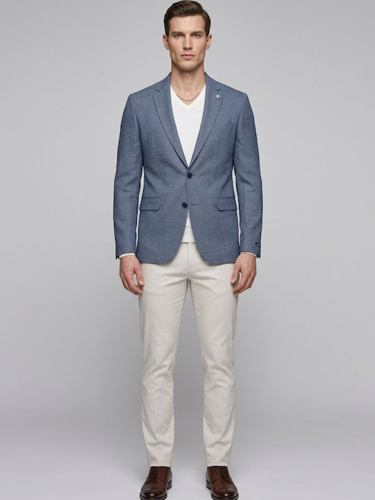 Men’s Suit Jacket With Slim Fit Blue
